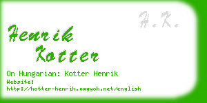 henrik kotter business card